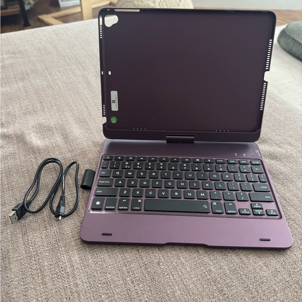 iPad 9.7 Inch Purple Tablet Keyboard Case